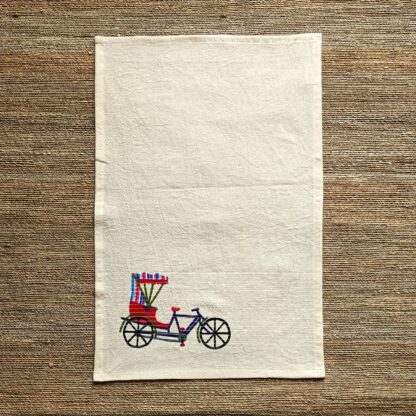 Calyz Indian Cycle rikshaw Tea towel - Image 3